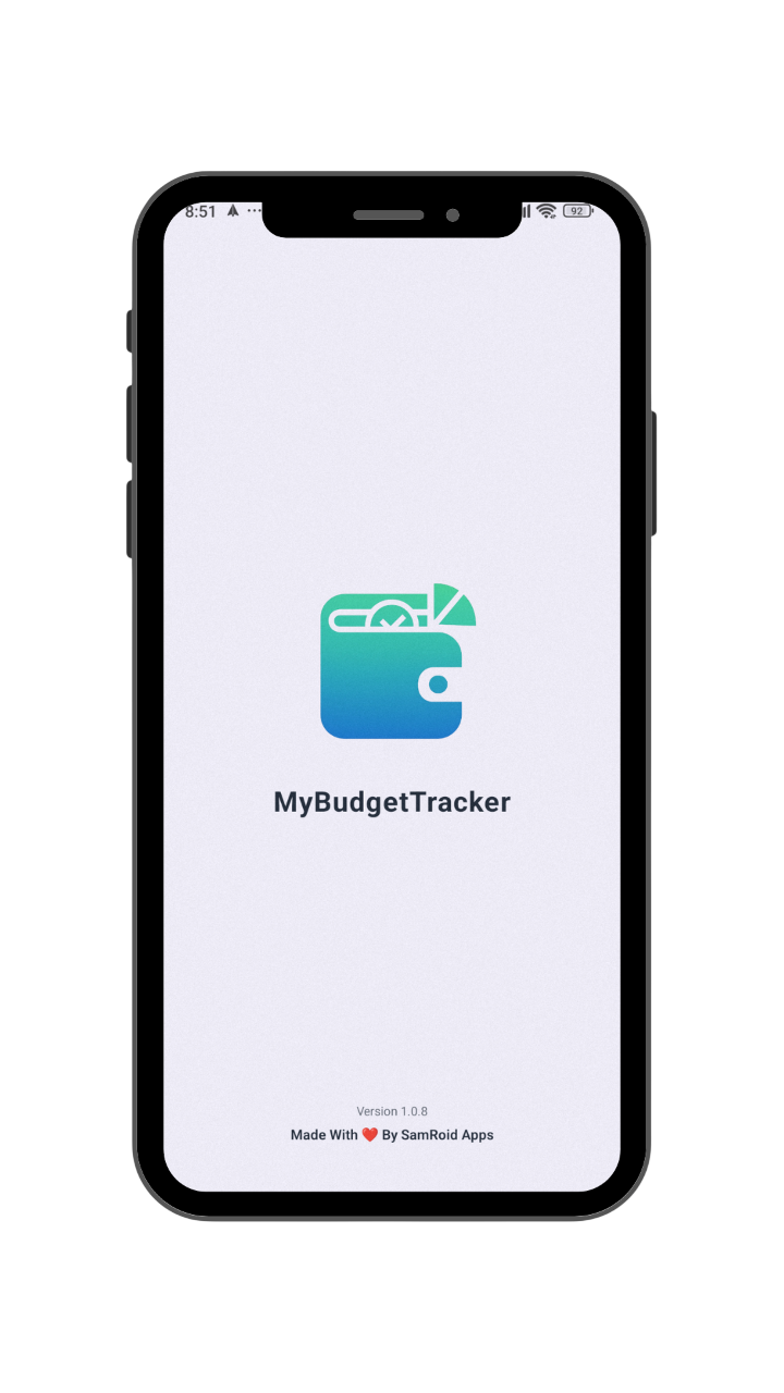 MyBudget Tracker App Interface showing dashboard with expense tracking